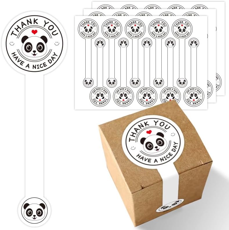 TanWillBe 100PCS Lollipop Shape Handmade Baking Stickers–Thank You Seals for Cake Boxes,Coffee Cups,Jars & Bottles–Long Closure Labels for Homemade Gifts Treats (White) - Image 2